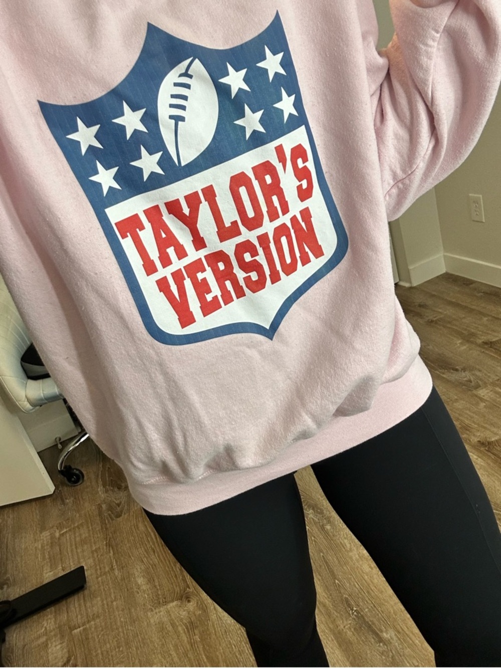 Gildan Pink Crewneck Sweatshirt with NFL 'Taylor's Version’